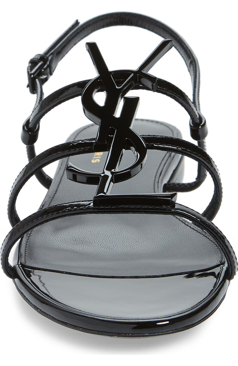 Saint Laurent Cassandra Logo Sandal, Alternate, color,