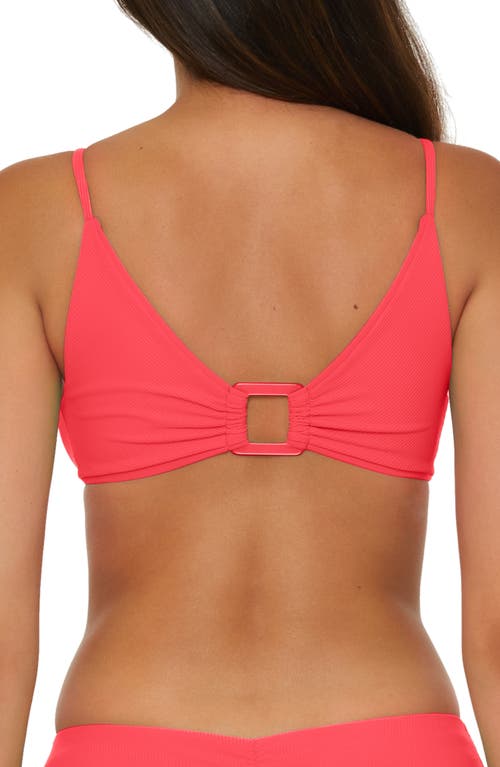 Becca Buckle Reversible Bikini Top In Watermelon