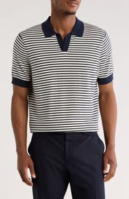 14th & Union Short Sleeve Johnny Collar Knit Top