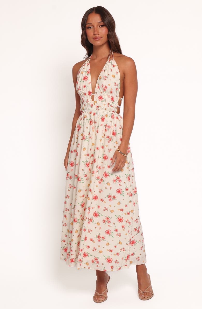 Petal & Pup Wilder Floral Maxi Halter Sundress, Alternate, color, Pink Floral