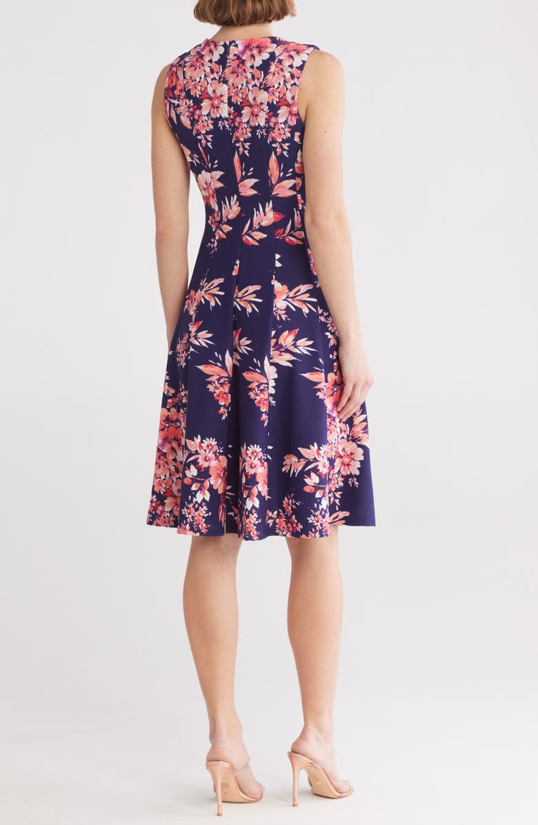SANDRA DARREN Floral Sleeveless Fit & Flare Dress, Alternate, color, 