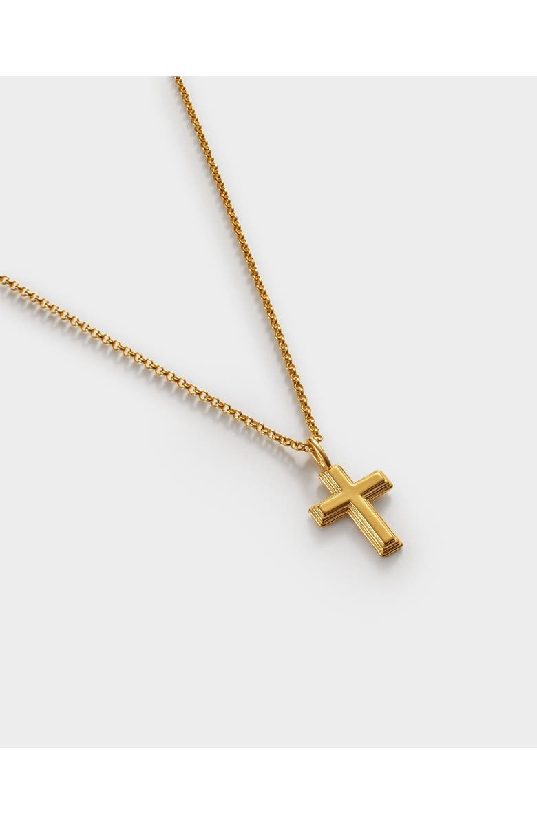 Katie Loxton Cross Waterproof Gold Necklace, Alternate, color, Gold