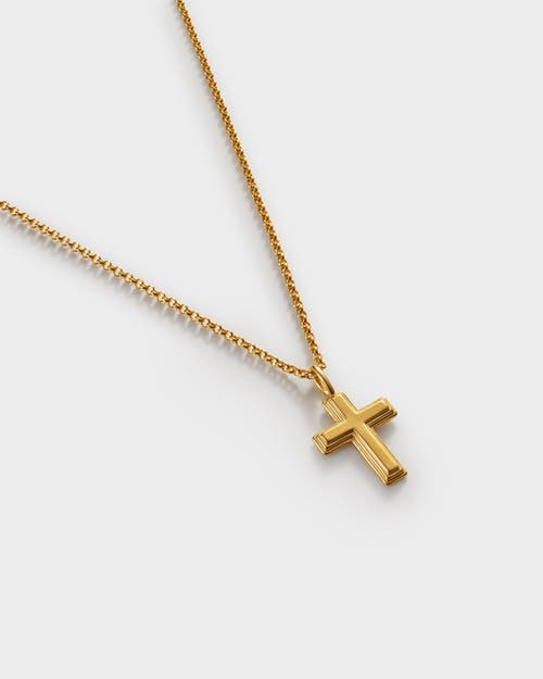 Katie Loxton Cross Waterproof Gold Necklace In Gold