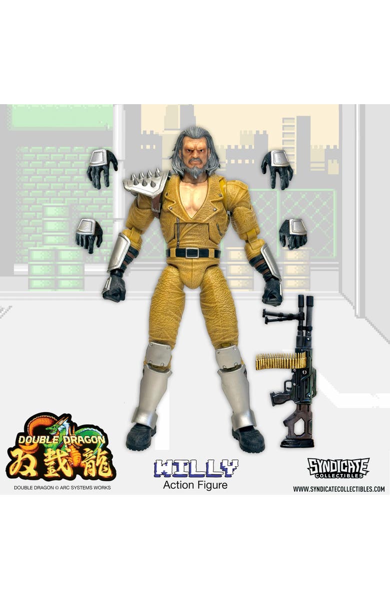 Toynk Double Dragon Willy 7-Inch Deluxe Action Figure, Alternate, color, Gold