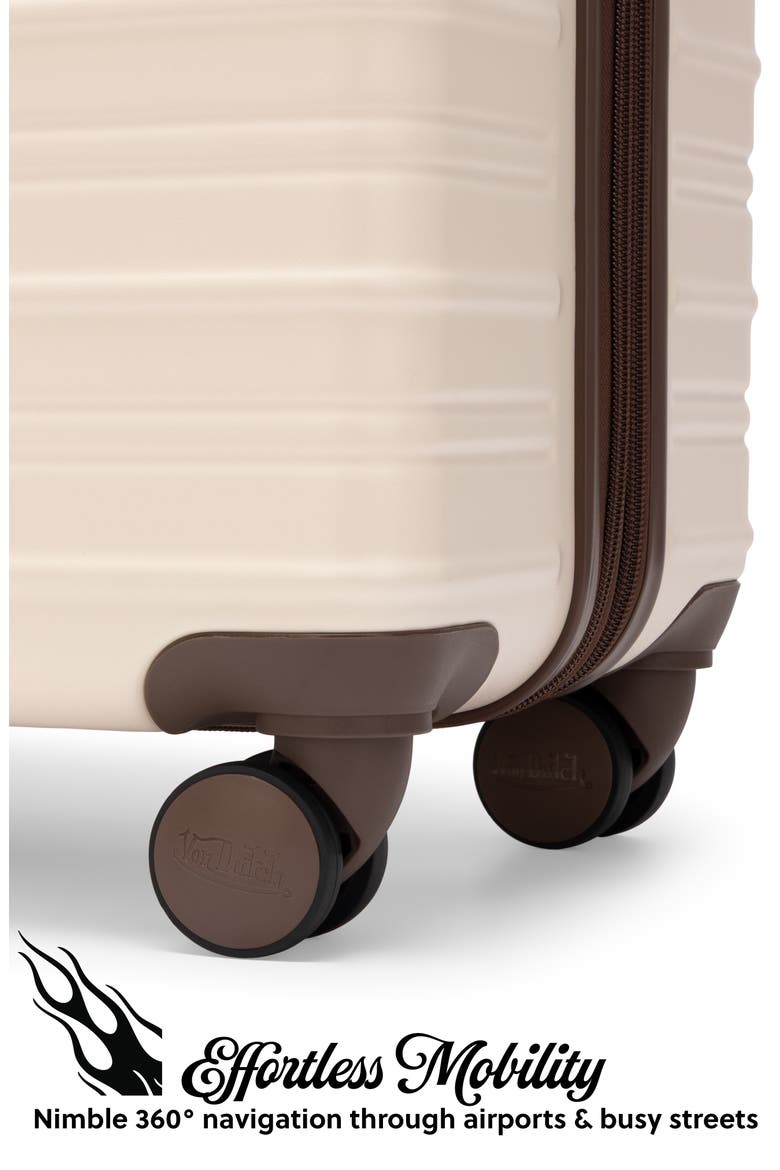 Retro Trek 3-Piece Expandable Hardside Spinner Luggage Set, Alternate, color, Ivory