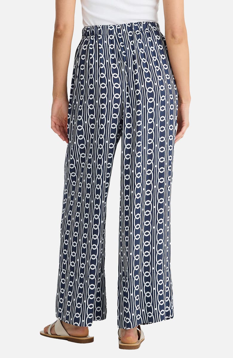 Brave+True Astrid Print Wide Leg Pants, Alternate, color, Navy Links