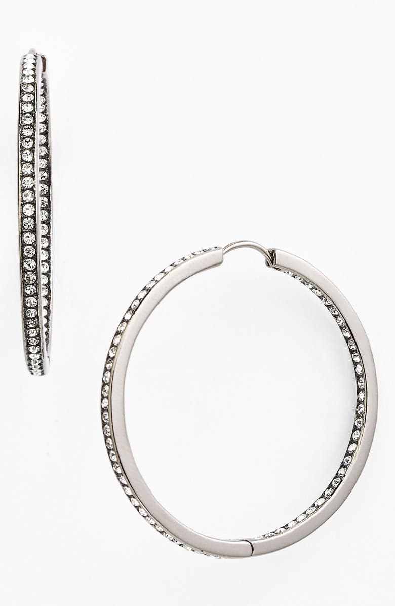 Nadri Large Channel Hoop Earrings, Main, color,