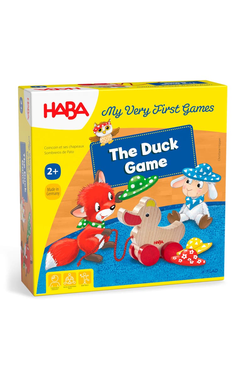 HABA Little Duck Board Games for Toddlers, My Very First Games for Kids 2 and Up, Preschool Learning Activities for Family Play, Made in Germany, Main, color, Multi