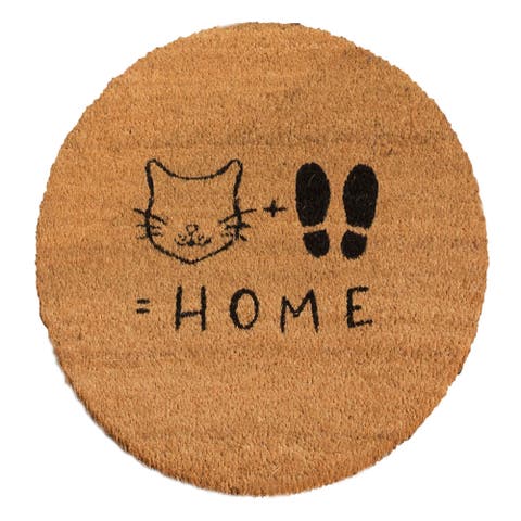Round Core Refill 24x24" Convertible Entrance Mat Cat Feet & Home