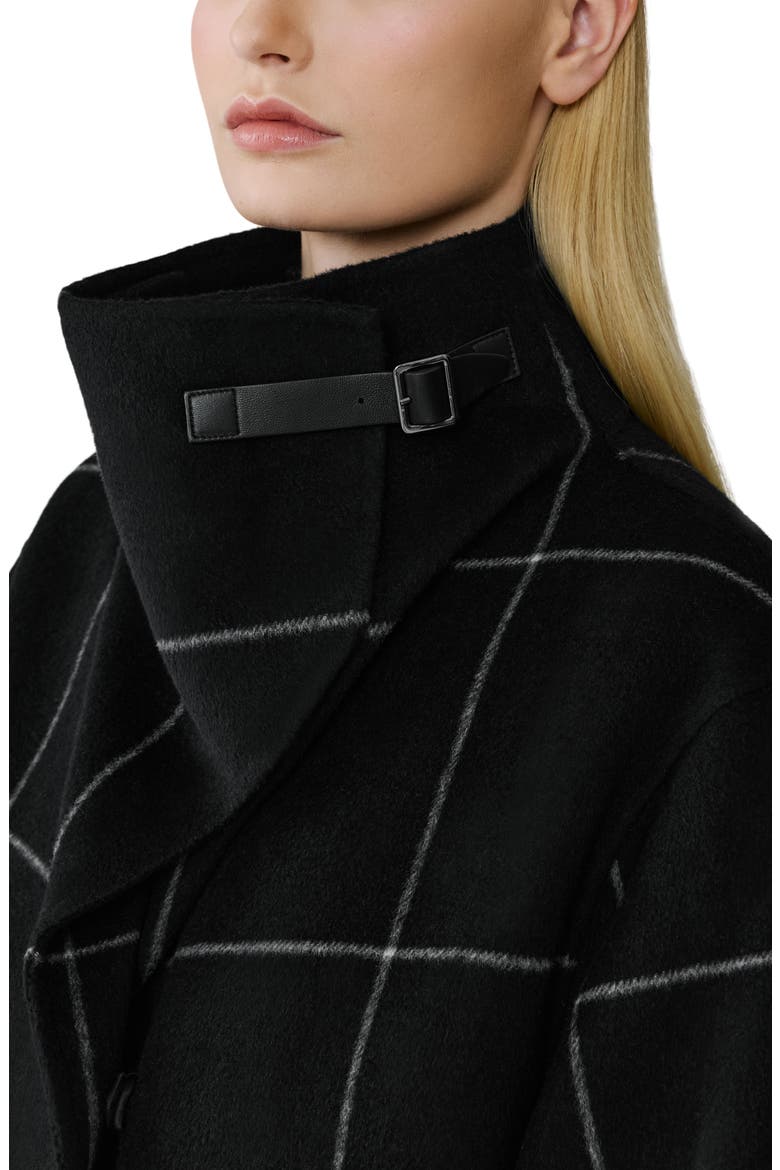 Jackie Wool Blend Longline Coat, Alternate, color, BLACK-POWDER