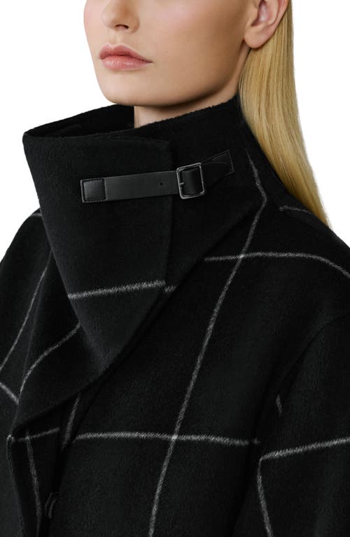 Soia & Kyo Jackie Wool Blend Longline Coat In Black