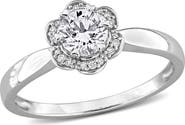 Julianna B. Lab-Grown Diamond Flower Ring 14k White Gold