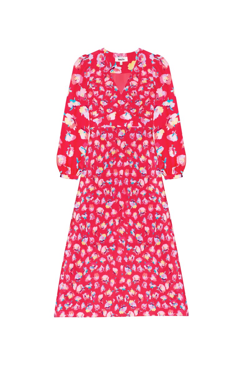 Floral And Spot Mix Dress, Alternate, color, Pink