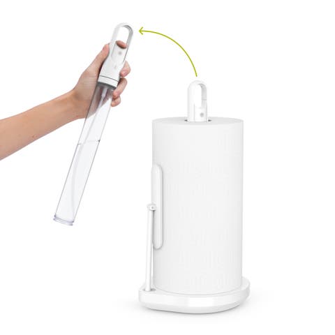 paper towel holder with spray