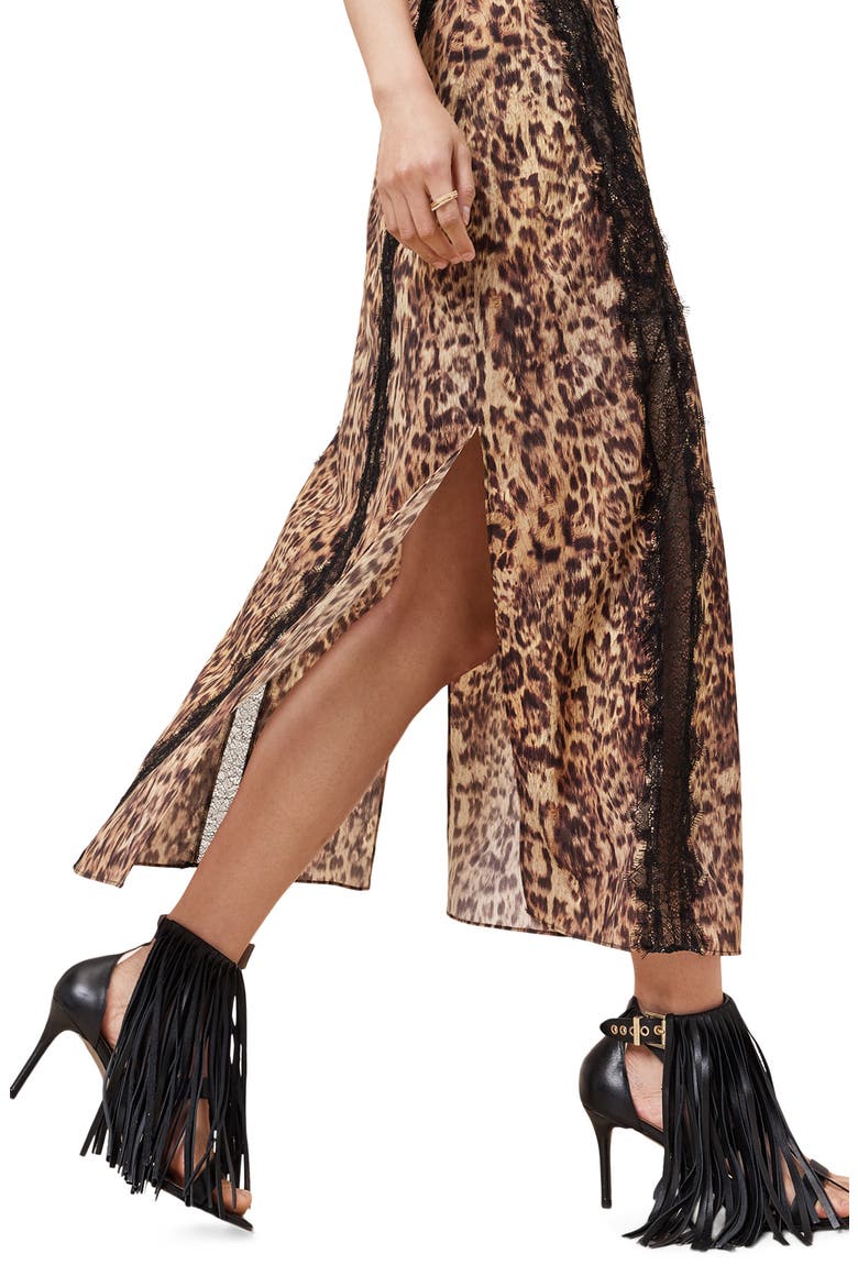 Melia Lace Trim Slipdress, Alternate, color, EVIA GOLDEN BROWN