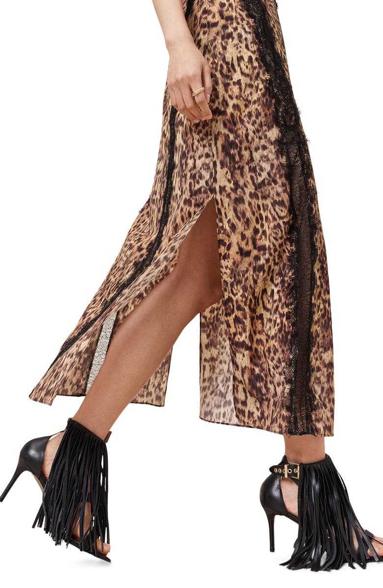 AllSaints Melia Lace Trim Slipdress, Alternate, color,