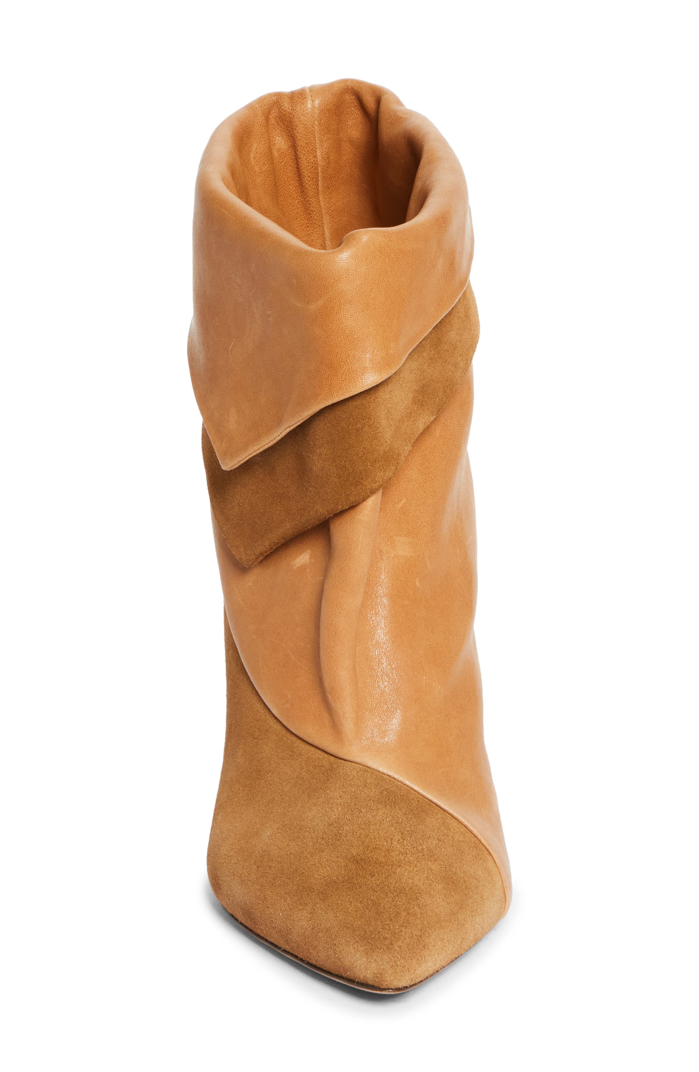 Lyone Layered Cuff Bootie, Alternate, color, COGNAC