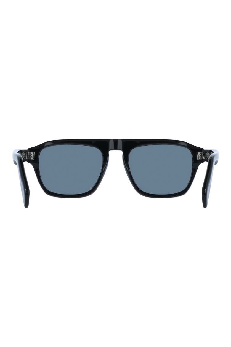 54mm Modified Rectangular Sunglasses, Alternate, color, BLACK MULTISTRIPES