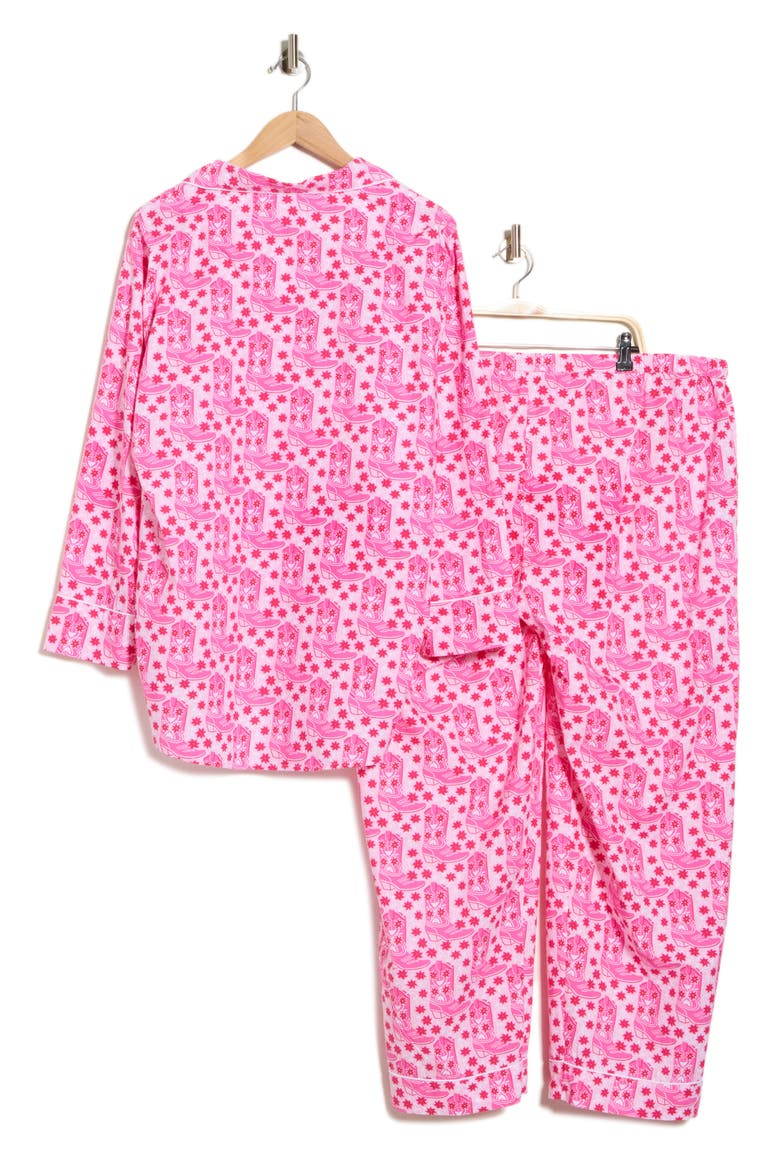 Printed Long Pajamas, Alternate, color, PARTY PINK