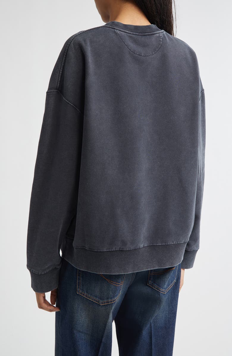 Stella McCartney Hardcore French Terry Graphic Hoodie, Alternate, color, Washed Black