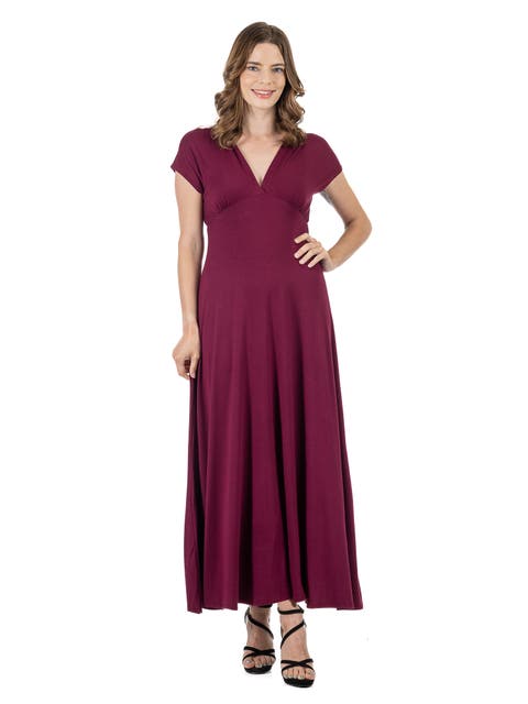 V-Neck Sleeveless Maxi Dress with Belt