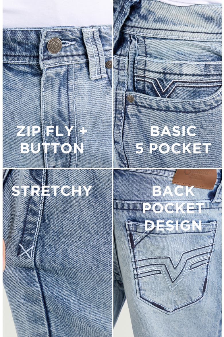 Saddle Stitch Relaxed Straight Leg Jeans, Alternate, color, LIGHT BLUE