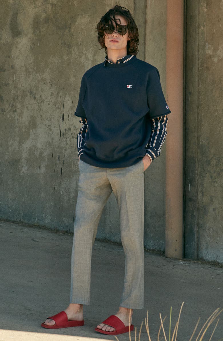 Champion Reverse Weave<sup>®</sup> Short Sleeve Sweatshirt, Alternate, color, 