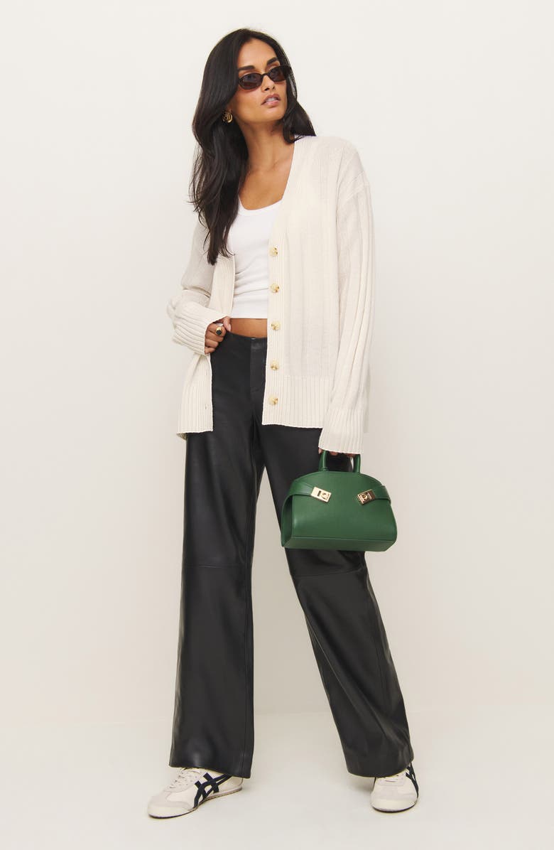 Reformation Capri Oversize Recycled Cashmere & Wool Blend Cardigan, Alternate, color, 