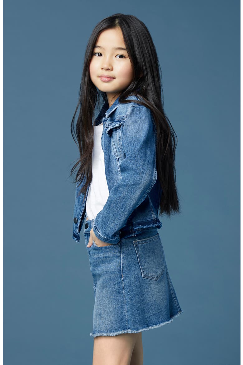 Cutoff Denim Skirt, Alternate, color, BLUE ROSE