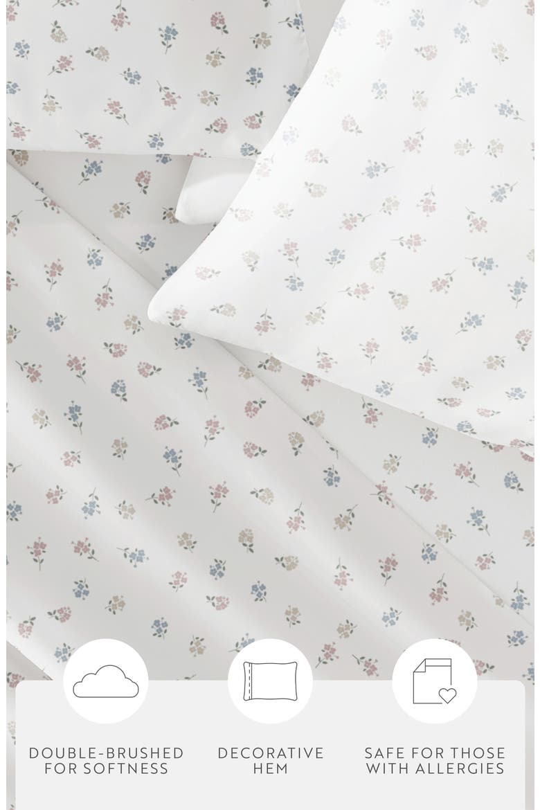Kaycie Tricolor Floral Microfiber Sheet Set, Alternate, color, TRICOLOR