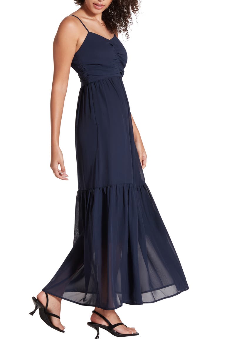 WISHLIST Scrunch Bust Chiffon Maxi Dress, Alternate, color, 