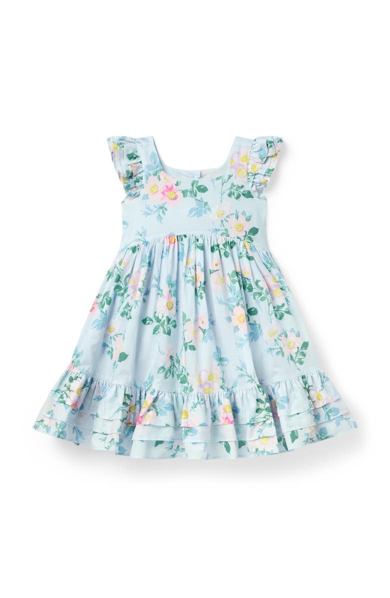 Janie and Jack The Flowerful Dress, Main, color, Blue