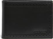 Cole Haan Brogue Leather Passcase Wallet