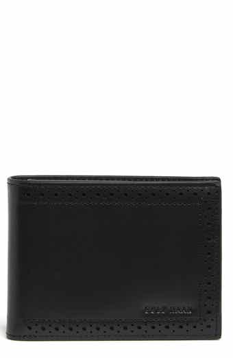 Cole Haan Brogue Leather Passcase Wallet