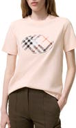 Burberry Check Knight Stamp Cotton T-shirt