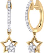 LuvMyJewelry Starkissed Duo Diamond Hoop Earrings