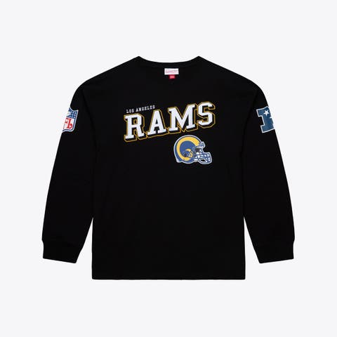 Men's Mitchell & Ness  Black Los Angeles Rams Big & Tall Training Camp Long Sleeve T-Shirt