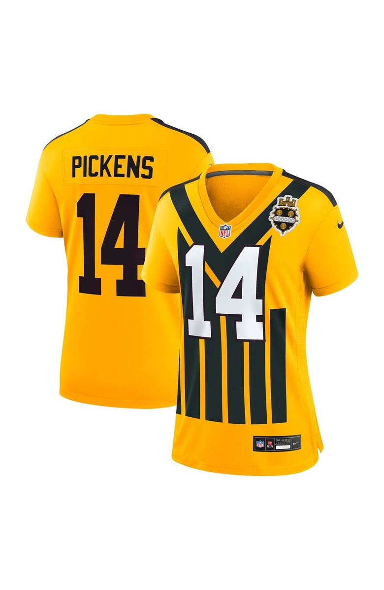 Nike Women's Nike George Pickens Gold Pittsburgh Steelers Alternate 1933 Throwback Game Jersey, Main, color, 