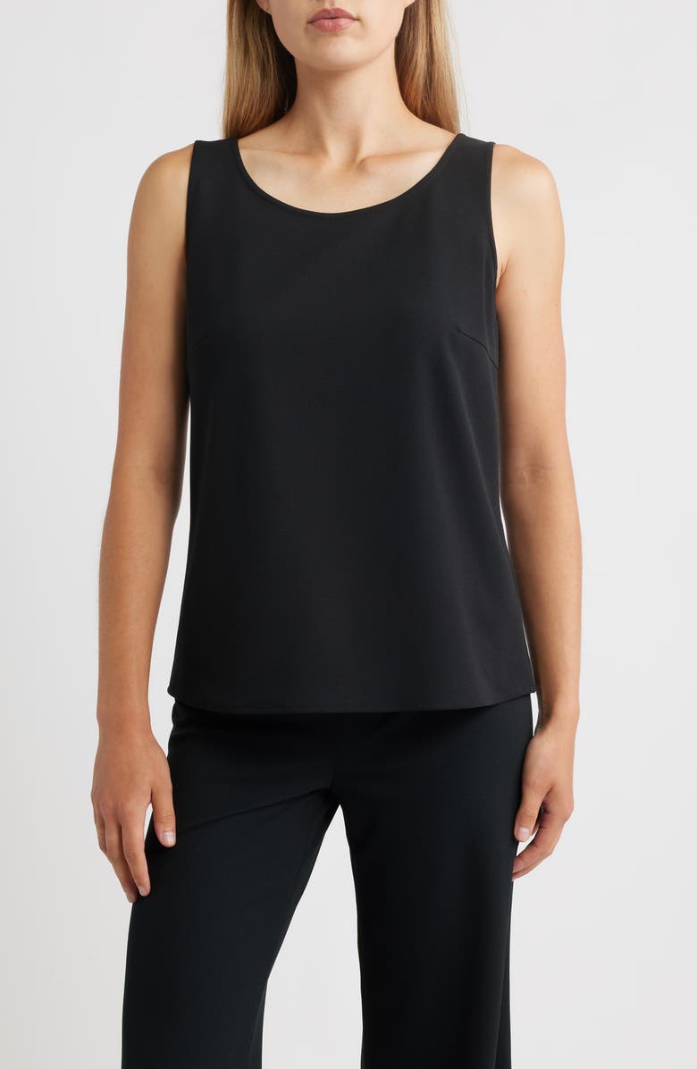 Ming Wang Heritage Fit Deco Stretch Crepe Tank Top, Main, color, 