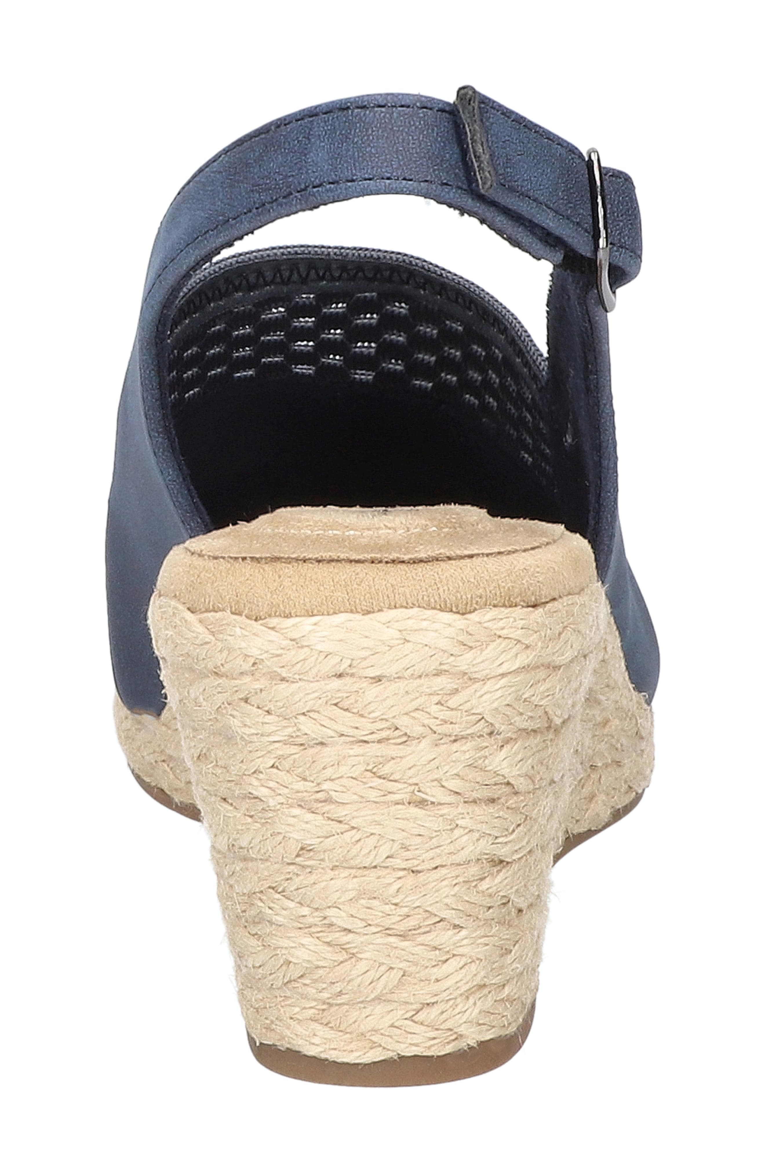 Aloha Slingback Espadrille Wedge Pump, Alternate, color, NAVY