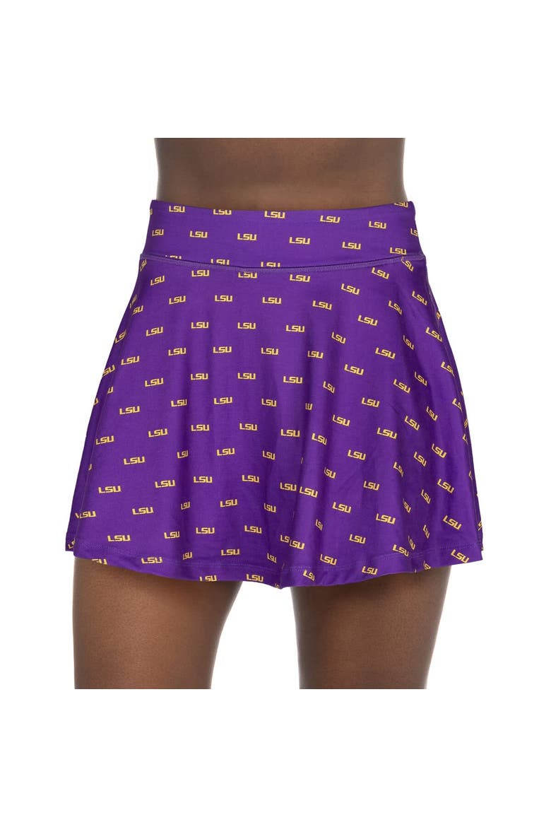 Women's ZooZatz Purple LSU Tigers All-Over Print Flowy Skort, Alternate, color, Purple
