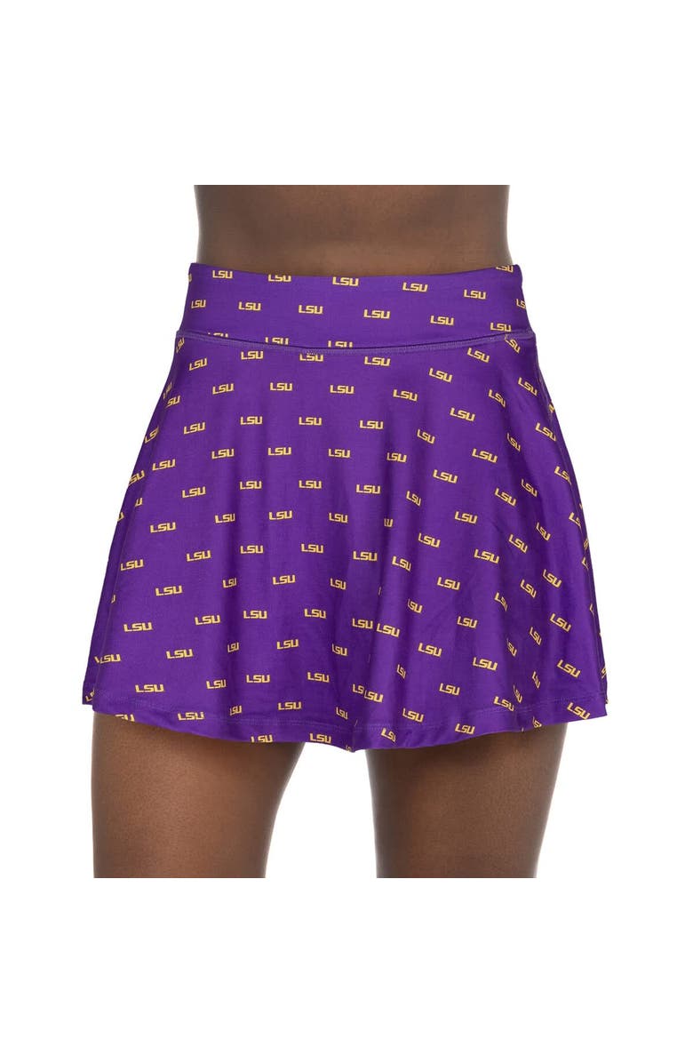 ZOOZATZ Women's ZooZatz Purple LSU Tigers All-Over Print Flowy Skort, Alternate, color, Purple