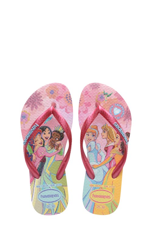 Havaianas Disney Princess Flip Flop In Pink Glow