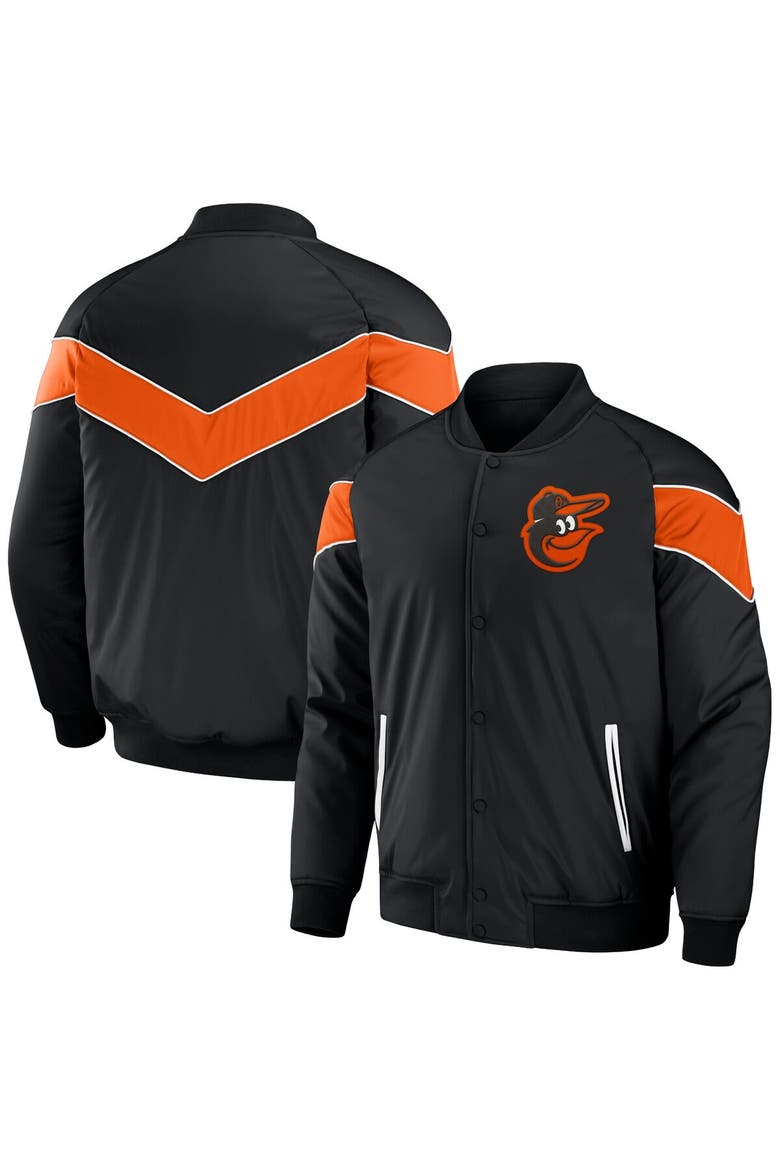 Men's Darius Rucker Collection by Fanatics Black Baltimore Orioles Baseball Raglan Full-Snap Jacket, Main, color, Black