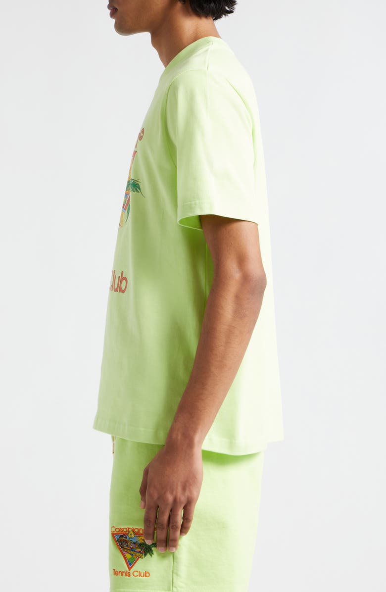 Casablanca Tennis Club Organic Cotton Graphic T-Shirt, Alternate, color, 