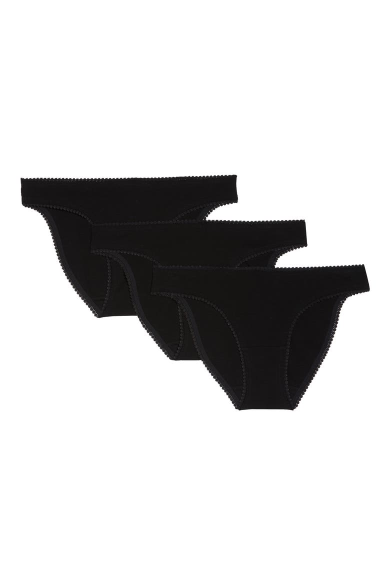3-Pack Mesh Hip Bikinis, Main, color, BLACK