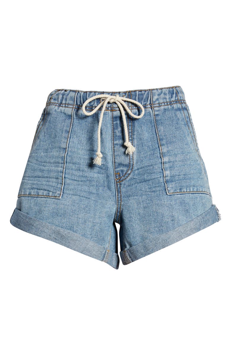One Teaspoon Shabby Bandits Drawstring Denim Shorts, Alternate, color, 