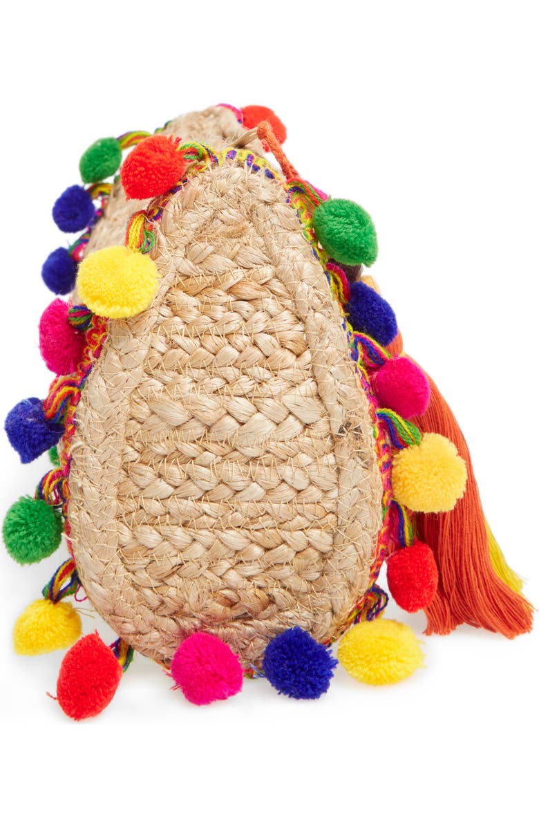Shiraleah Santana Pompom Clutch, Alternate, color,