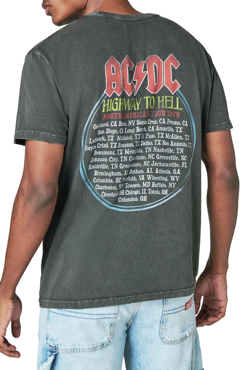 Lucky Brand ACDC We Salute You Cotton Graphic Tee, Alternate, color,