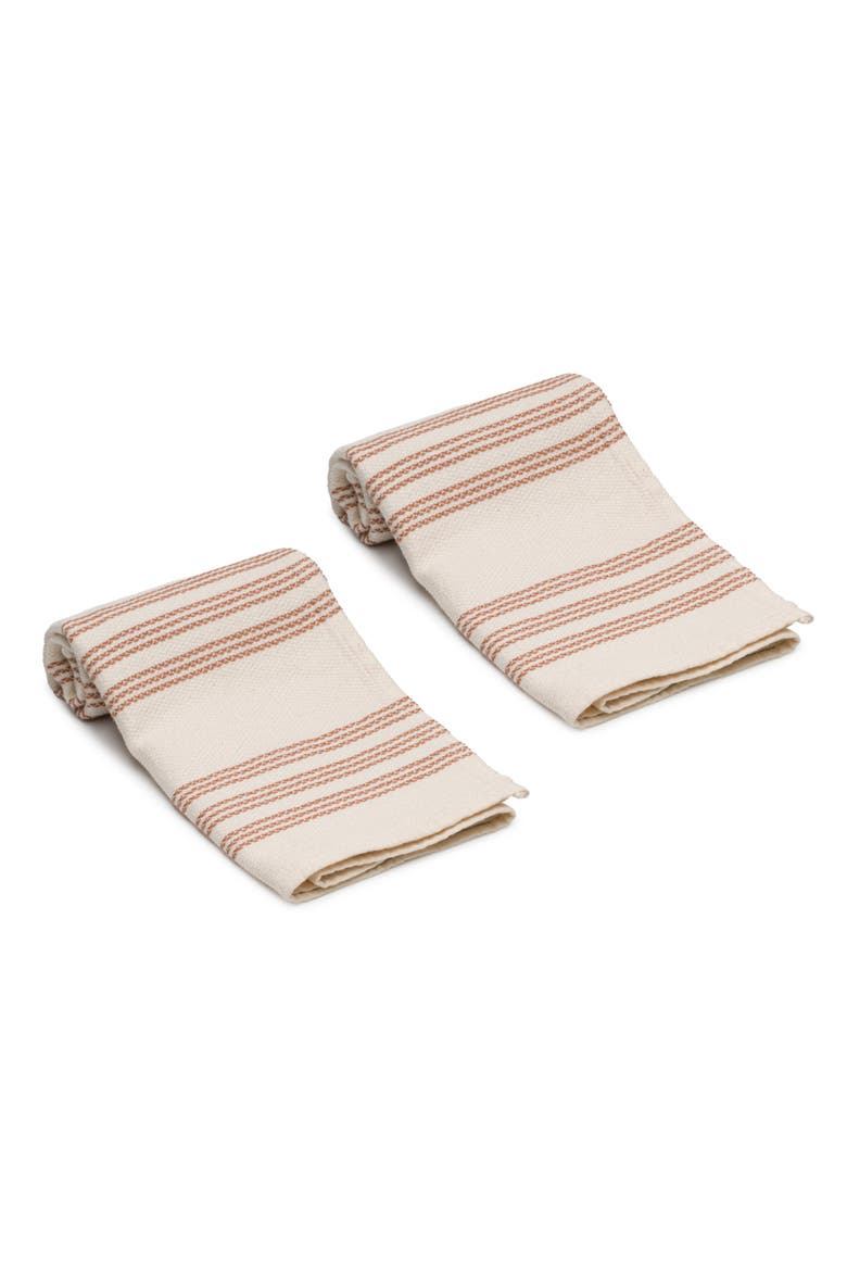 Allora Turkish Cotton Hand & Kitchen Towel Bundle, Alternate, color, Brown